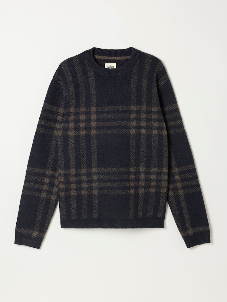 FatFace Check Crew Neck Knitted Jumper - Immagine 7 di 7 FatFace Check Crew Neck Knitted Jumper - Immagine 7 di 7