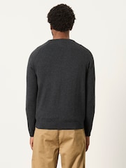 FatFace Rye Charcoal Grey Crew Neck Knitted Jumper - Image 2 of 6