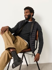 FatFace Rye Charcoal Grey Crew Neck Knitted Jumper - Image 4 of 6