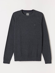 FatFace Rye Charcoal Grey Crew Neck Knitted Jumper - Image 6 of 6