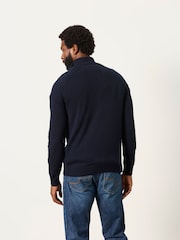 FatFace Rye Navy Half Neck Knitted Jumper - Image 2 of 6