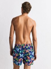 Navy Blue Signature Floral Print Swim Shorts - Image 2 of 7