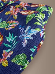 Navy Blue Signature Floral Print Swim Shorts - Image 5 of 7