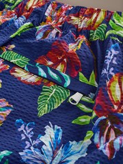 Navy Blue Signature Floral Print Swim Shorts - Image 6 of 7