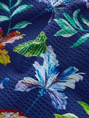 Navy Blue Signature Floral Print Swim Shorts - Image 7 of 7