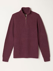 FatFace Ember Dusky Purple Half Neck Knitted Jumper - Image 6 of 6