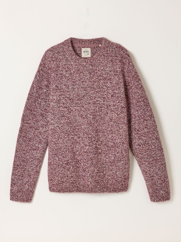 FatFace Milport Burgundy Red Knitted Crew Neck Jumper - Image 7 of 7 FatFace Milport Burgundy Red Knitted Crew Neck Jumper - Image 7 of 7