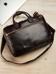 Posh Totty Designs Personalised Leather Laptop Bag - Image 1 of 3