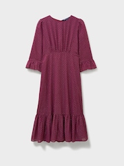 Crew Clothing Company Red Red Ana Metallic Dress - Image 6 of 6