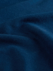 Blue Signature Merino Quarter Zip Polo Shirt - Image 7 of 8