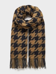 Crew Clothing Houndstooth Lambswool Scarf - Imagen 1 de 2