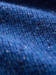 Celtic & Co. Blue Kilcarra Tweed Funnel Neck Jumper - Image 7 of 7