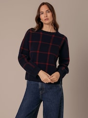 Celtic & Co Check Blue Jumper - Image 5 of 8