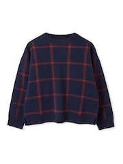 Celtic & Co Check Blue Jumper - Image 6 of 8