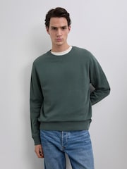 Scalpers Green Embroidered Skull Sweatshirt - Image 1 of 4