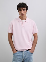 Scalpers Pink Basic Skull Polo Shirt - Image 1 of 5