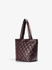 Scalpers Red Quilted Skull Tote Bag - Image 3 of 4