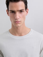 Scalpers Grey Embroidered Skull T-Shirt - Image 3 of 4