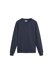 Scalpers Blue Embroidered Skull Sweatshirt - Image 4 of 4