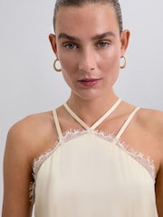 Scalpers Cream Satin Camisole Top - Image 3 of 4