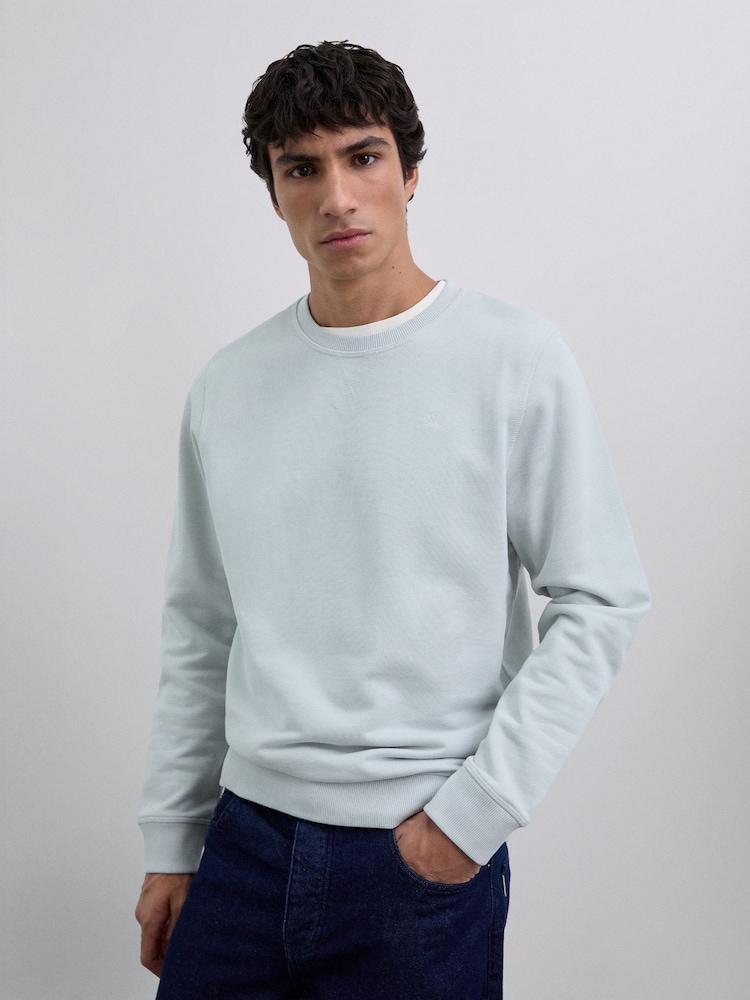 Scalpers Grey Embroidered Skull Sweatshirt - Image 1 of 4 Scalpers Grey Embroidered Skull Sweatshirt - Image 1 of 4