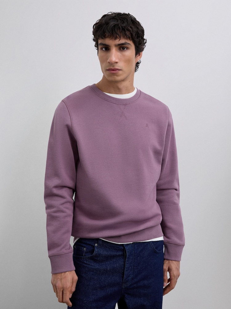 Scalpers Red Embroidered Skull Sweatshirt - Image 1 of 5 Scalpers Red Embroidered Skull Sweatshirt - Image 1 of 5