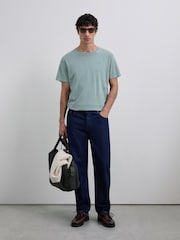 Scalpers Fluro Green Embroidered Skull T-Shirt - Image 1 of 4