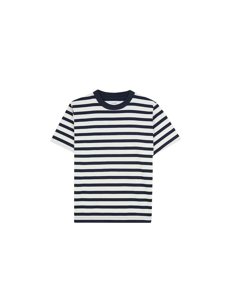 Scalpers Blue Striped T-Shirt - Image 4 of 4 Scalpers Blue Striped T-Shirt - Image 4 of 4