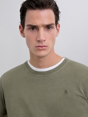 Scalpers Forest Green Embroidered Skull T-Shirt - Image 3 of 4