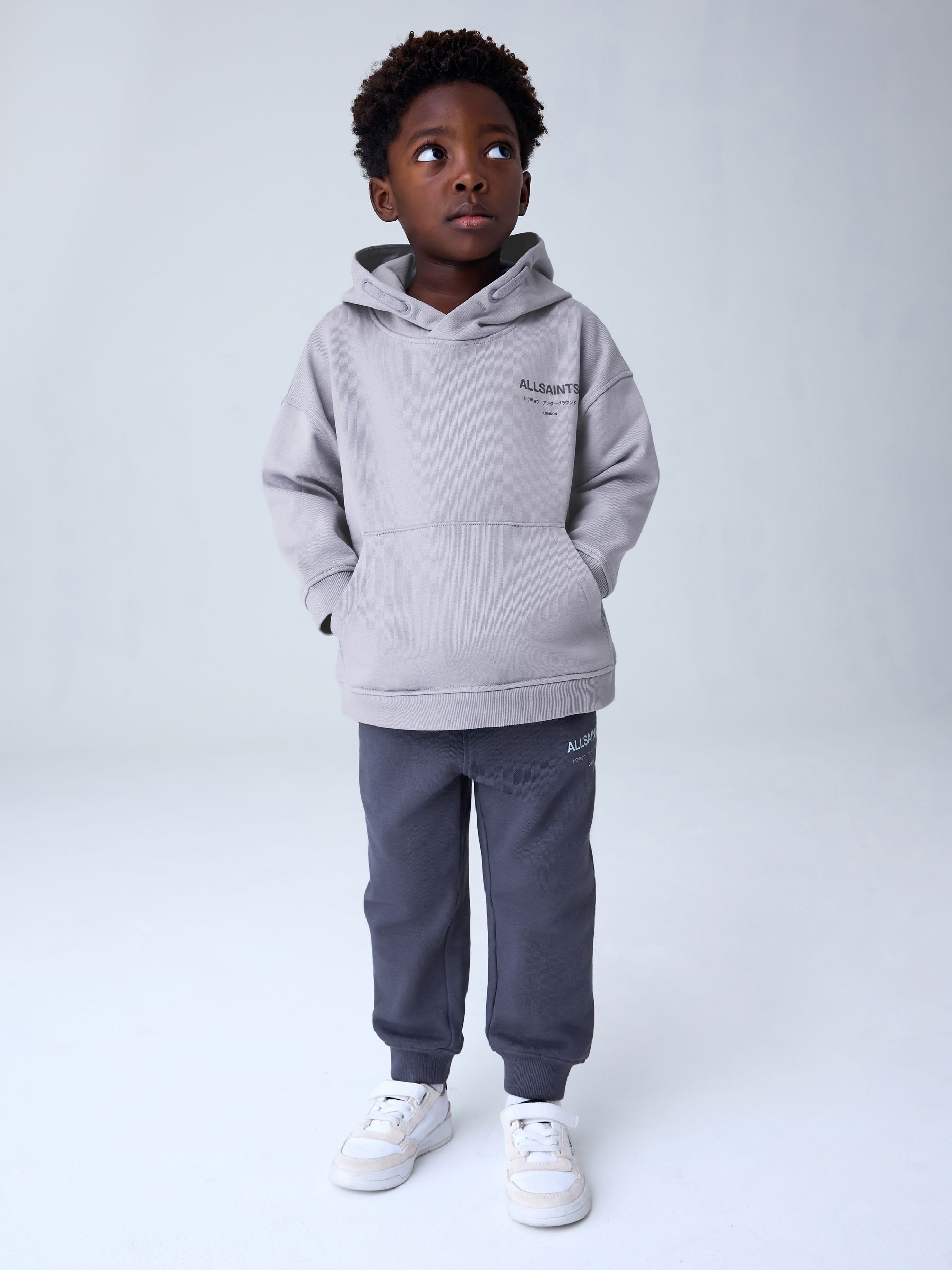 smALLSAINTS Light Blue Underground Oversized Younger Pullover Hoodie