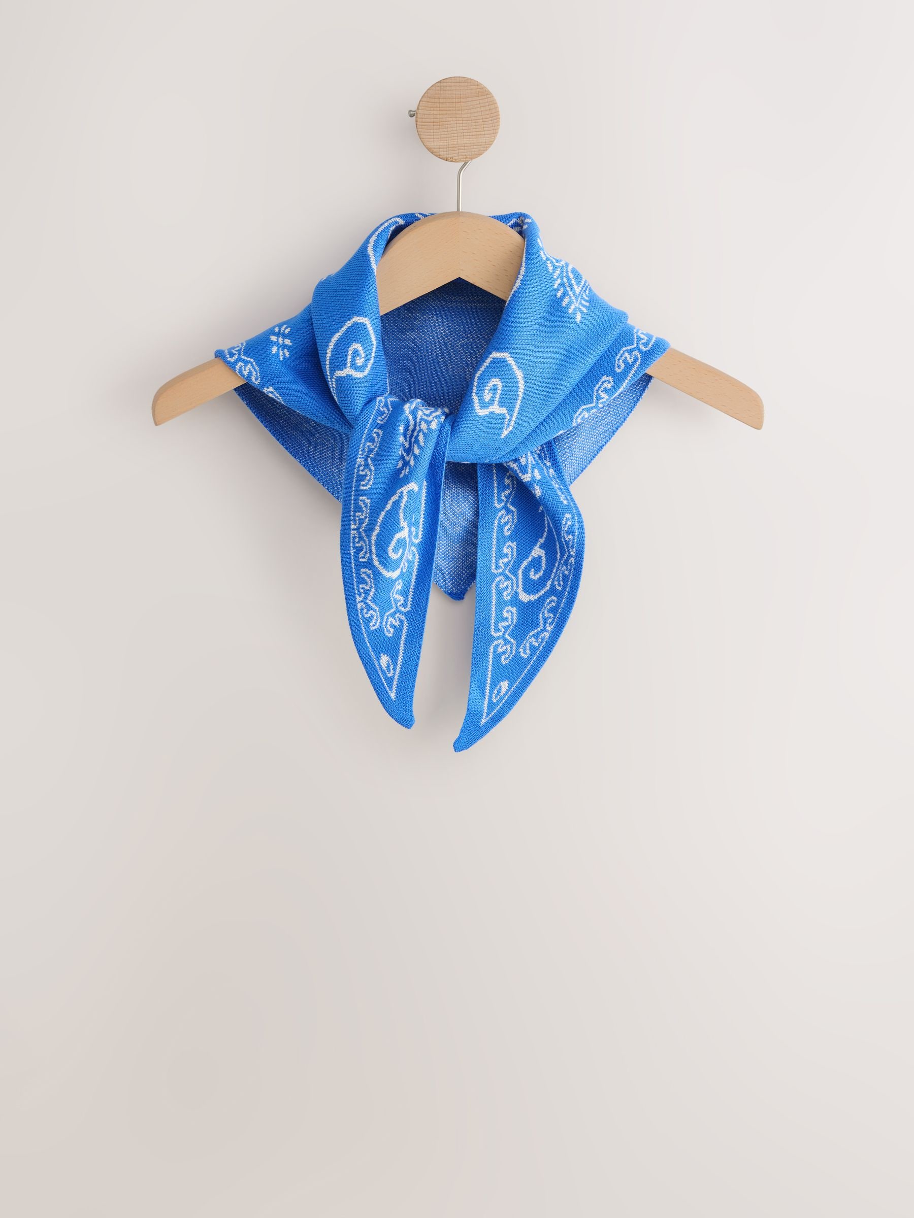 Buy Blue Bandana Knitted Triangle Scarf from Next Canada