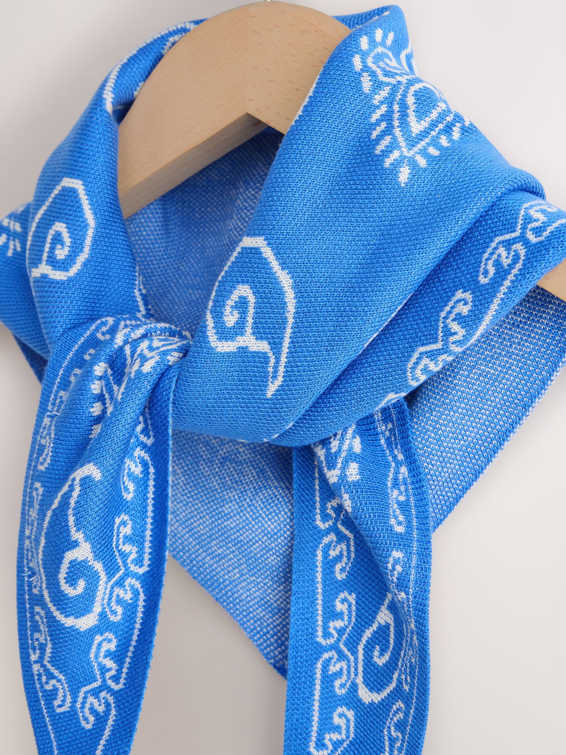 Buy Blue Bandana Knitted Triangle Scarf from Next South Africa