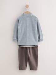 Blue Cord T-Shirt And Joggers Set 3 Piece (3mths-7yrs) - Image 3 of 5