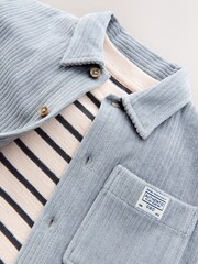 Blue Cord T-Shirt And Joggers Set 3 Piece (3mths-7yrs) - Image 4 of 5