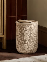 Cream Natural Floral Print Ceramic Bin - Image 2 of 5