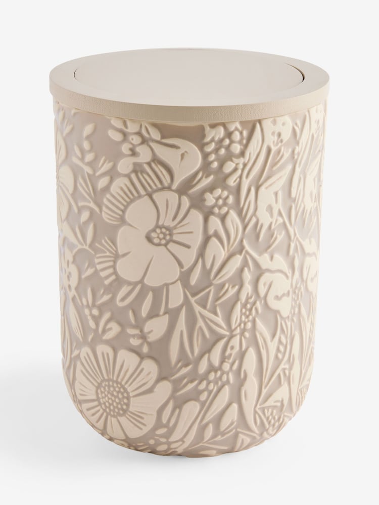 Cream Natural Floral Print Ceramic Bin - Image 5 of 5