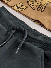 Tan Brown Cheetah Long Sleeve T-Shirt And Joggers Set (3mths-7yrs) - Image 5 of 5