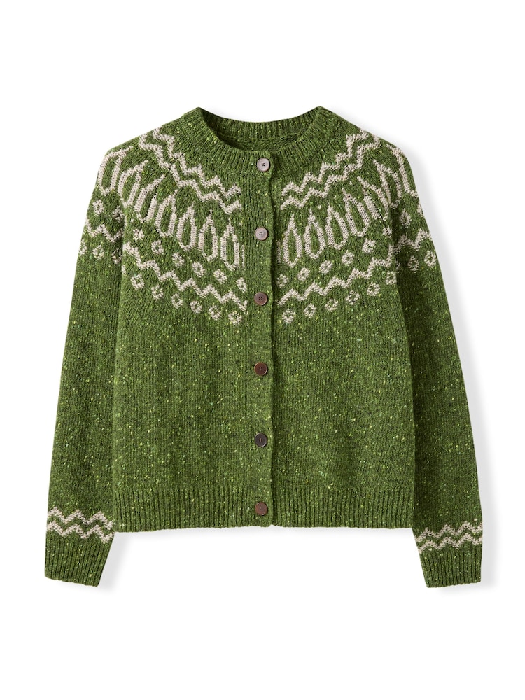 Celtic & Co. Green Donegal Two Col Faisle Cardigan - Slika 4 iz 4 Celtic & Co. Green Donegal Two Col Faisle Cardigan - Slika 4 iz 4