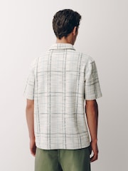 Ecru Craft Textured Short Sleeve Polo Shirt - Image 4 of 7
