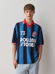 Blue Rolling Stones Football Polo Shirt - Image 1 of 7