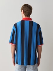 Blue Rolling Stones Football Polo Shirt - Image 4 of 7