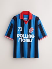 Blue Rolling Stones Football Polo Shirt - Image 5 of 7