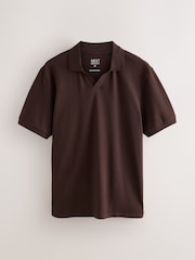 Marrón - Short Sleeve Trophy Neck Pique Polo Shirt - Imagen 5 de 7