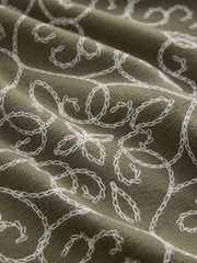 Khaki Green Craft Textured Short Sleeve Polo Shirt - Image 7 of 7