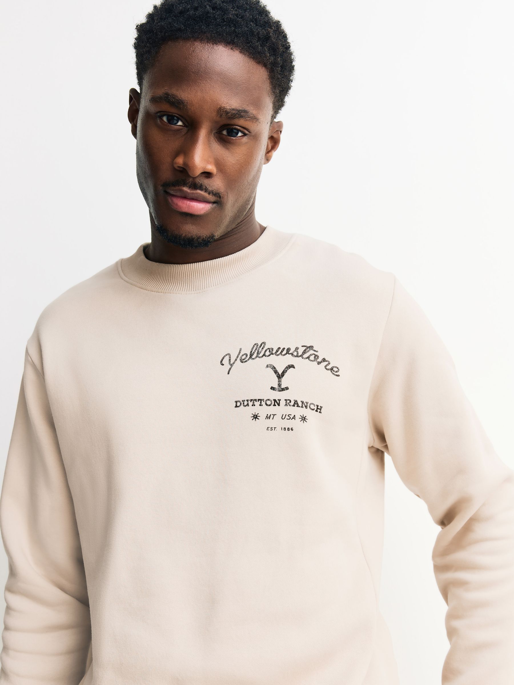 STONE  24ss クルーネックスウェットシャツ Next：日本 ストーン ニュートラル - グラフィック クルーネック