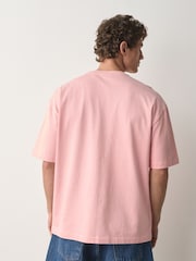 Baby Pink Relaxed Fit Heavyweight T-Shirt - Image 3 of 4