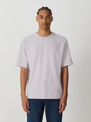 Purple Marl Relaxed Fit Heavyweight T-Shirt - Image 1 of 7