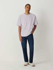 Purple Marl Relaxed Fit Heavyweight T-Shirt - Image 2 of 7