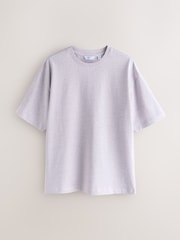 Purple Marl Relaxed Fit Heavyweight T-Shirt - Image 5 of 7