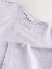 Purple Marl Relaxed Fit Heavyweight T-Shirt - Image 7 of 7